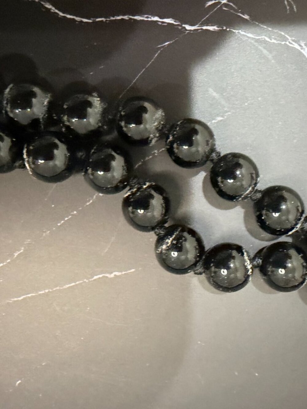 Heidi Daus Triple Strand Beaded Drop Statement Necklace Black Amber Crystal - Picture 9 of 14
